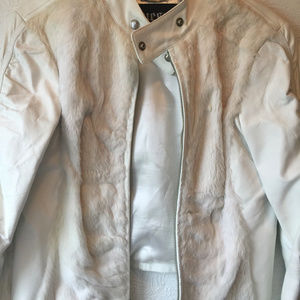 Vintage Guess Leather and fur Jacket!